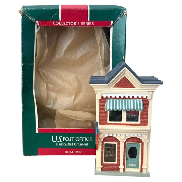 1989 Hallmark Nostalgic U.S. Post Office Ornament Vintage Christmas MIB - Picture 8 of 8